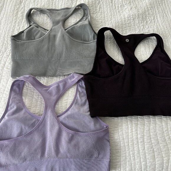 Women Fitness Sport's Bra 90 Degree by Reflex Brand Set of 3 Preowned - Picture 2 of 4